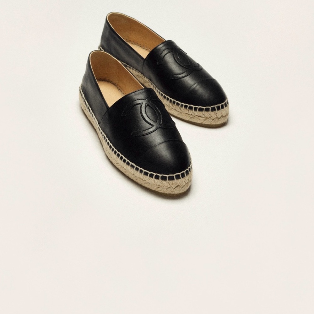 Chanel Black Espadrille Loafers open to offers